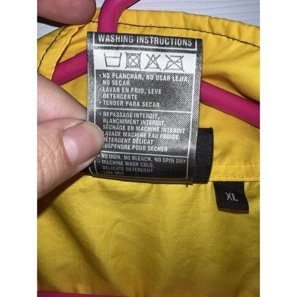 Vintage FOX Windbreaker Jacket Men’s Black Yellow Polyester Sz XL Reflective - Picture 7 of 9